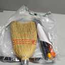 Outdoor Corn Broom, Household Indoor and Outdoor Broom Suitable for Sweeping Gravel, Fallen Leaves and Sand on Yard, Garage, Lawn, Stone Path and Concrete Floor (Total Length 59")