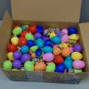 KissFuture 200 PCS Prefilled Easter Eggs with Toys Inside, Easter Eggs Filled for Egg Hunt, Easter Basket Stuffers for Kids, Easter Classroom Prizes, Easter Party Favors for Kids