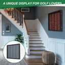 Golf Pencil Display Case Holds 128 Round or Hexagonal Pencils Wood Wall Mount or Desktop Holder with Clear Acrylic Cover Golf Gift for Home Office Decor Collectibles