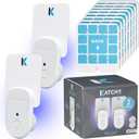 KATCHY Indoor Plug-in Insect Trap - Catcher & Killer for House Flies, Mosquitoes, Fruit Flies, Gnants, and Mosquitos - Chemical-Free, Eco-Friendly, Easy to Clean (2 Pack with 8 Glue Boards)