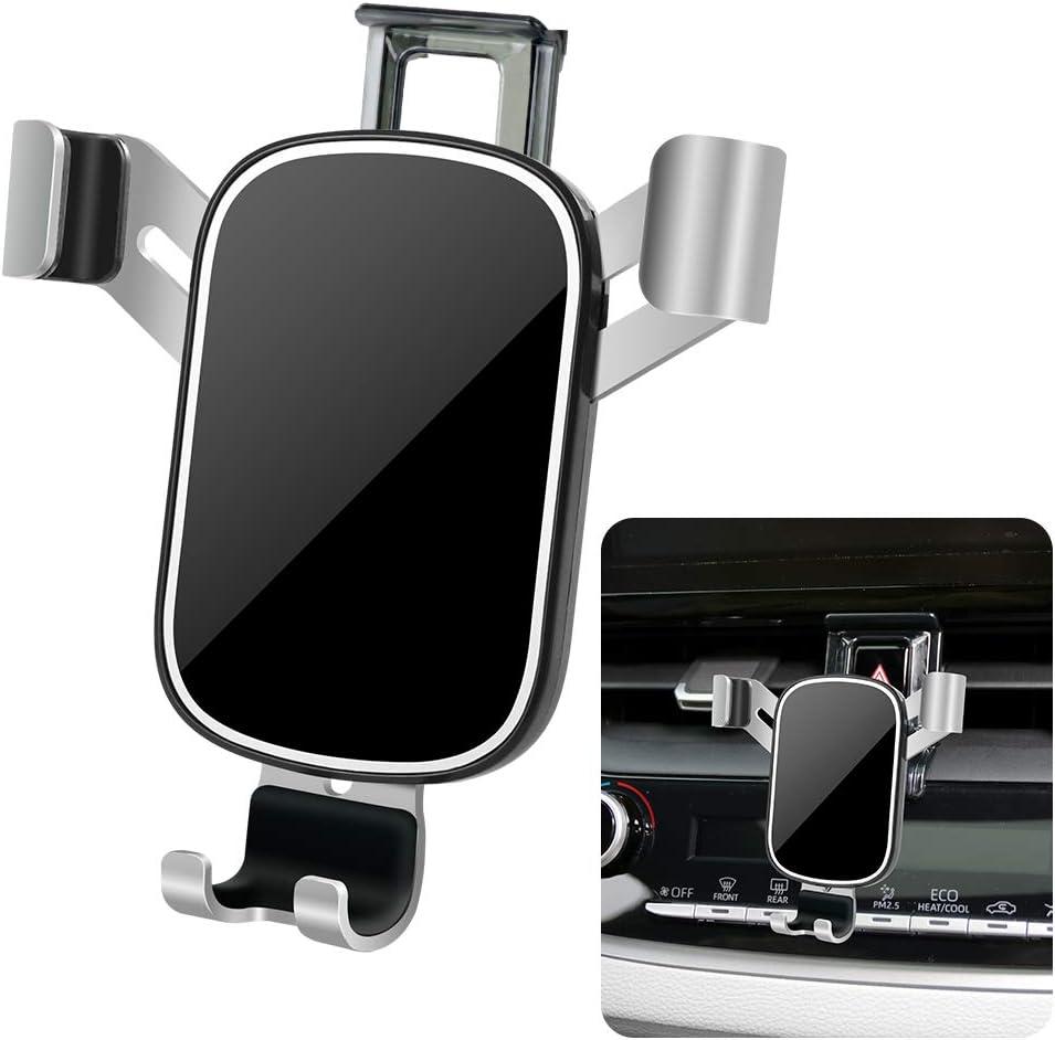 LUNQIN Car Phone Holder for Toyota Corolla 2020 2021 2022 2023 2024 2025 2026 and Corolla Cross 2022-2026 Auto Interior Accessories Cell Phones Mount Mobile Cradle Cellphone Charging Navigation Stand Black