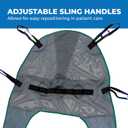 Patient Aid Full Body Divided Leg Sling - Easy-to-Wash Mesh Fabric for Bathing and Toileting - Comfy Safe Lifting for The Elderly and Non-Weight Bearing - Medium, 225lb. Maximum Carrying Capacity