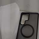 TORRAS Magnetic Shockproof for Samsung Galaxy S25 Ultra Case, Fit for MagSafe, 4X Military Grade Protection, Translucent Slim Case for Samsung S25 Ultra Case Anti-Fingerprint Anti-Scratch, Black