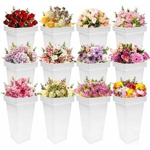 Flower Buckets, 13.4-inch Floral Buckets , Plastic Flower Buckets,Flower Buckets for Flower Bar, Floral Buckets For Cut Flowers