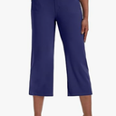 VOOVEEYA Wide Leg Pants for Women, Yoga Pants with Pockets High Waist Casual Straight Dress Pants Petite/Tall/Regular (Long Navy Blue 2XL)