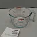 Pyrex 4-Cup Glass Measuring Cup For Baking and Cooking, Dishwasher, Freezer, Microwave, and Preheated Oven Safe, Essential Kitchen Tools (Clear)