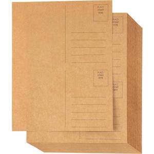 Blank Postcards 
100 Pack Bulk Kraft Paper Blank Postcards for Mailing, Wedding, DIY Arts and Crafts,  - Blank Greeting Cards - Post Cards Mailing