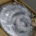 CLAIRDAI 15.7" Moon LED Crystal Semi-Flush Chandelier, 3-Color