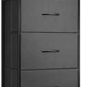 AODK Dresser for Bedroom Nightstand Small Dressers Chest of Drawers End Table for Living Room, Closet Dresser with 3 Storage Drawers Organizer Clothes, Dark Grey