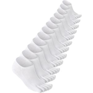 Bencailor Women Toe Socks Cotton Ankle No Show Low Cut Socks with Toes for Women Men Running Athletic (9-11, White)