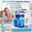 DUMOS Ice Makers Countertop Ice Machine with Portable Handle Compact Size