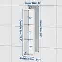Qeke Stainless Steel Shower Niche 8" X 36", No Tile Needed Wall Niche Three-Tier, Recessed Shower Shelf for Bathroom Storage, Brushed Nickel