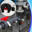 Gate Valve Locking Device (with Password Lock) Gate Valve Lock, Outdoor Faucet Lock, Removable and Easy to Use, Can Prevent Water Theft (Black)