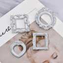 16Pcs Mini Picture Frames, Antique Tiny Silver Frames for Jewelry Display, Vintage Mini Museum Frames for DIY Photo Crafts Wedding Party Decor