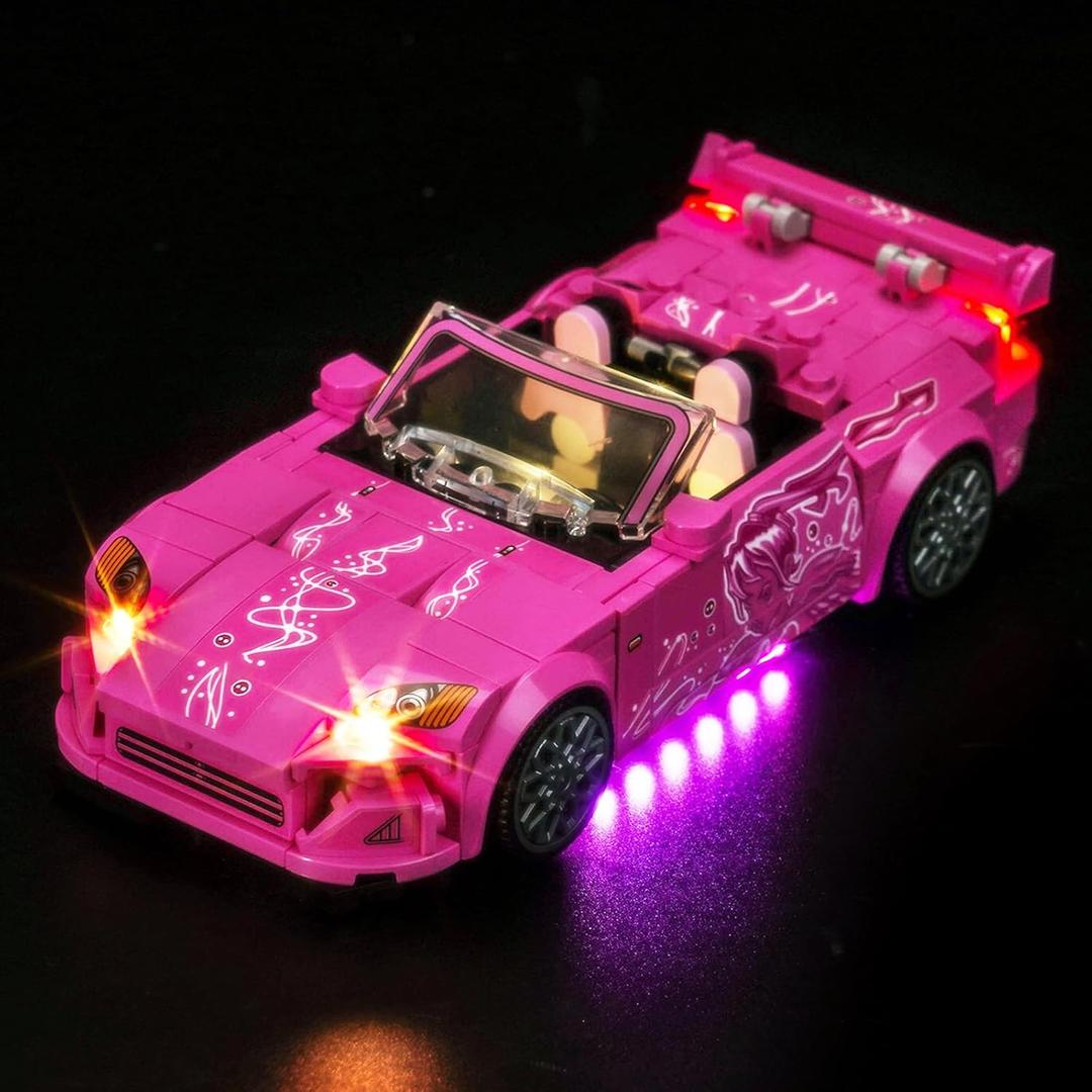 LocoLee Light kit Compatible with Lego 77241 2 Fast 2 Furious Honda S2000 - No Model Only Light, LED Lighting Accessories Compatible with Lego Honda S2000 Speed Champions