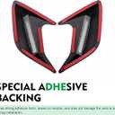 2 PCS 3D Shark Car Hood Air Vent Cover, 6.69" x 8.11" ABS Fender Wing Side Air Flow Decor Trim, Adhesive Anti-Scratch Cars Side Vent Fender Cover, Universal for Car SUV Truck (Silver)