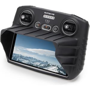 DJI Mini 3 Sun Hood - Silicone Protective Case Cover Sleeve Sunshade for Mini 3/Mavic 3 Series RC Remote Controller Accessories (Black)