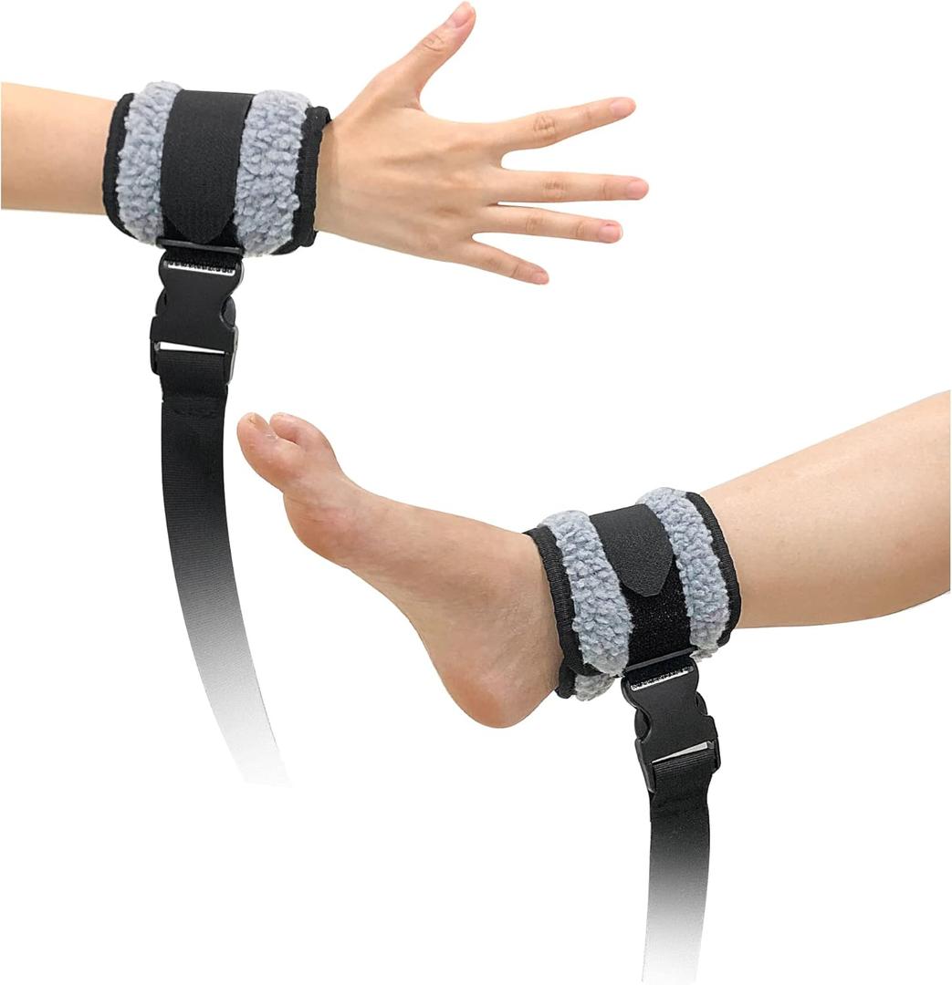 Zelen Medical Bed Limb Holders Patient Medical Restraints Wrist and Ankle, Hand Foot Bed Wrist Straps Hospital Bed Limb Holders for Feet (2 Pieces)