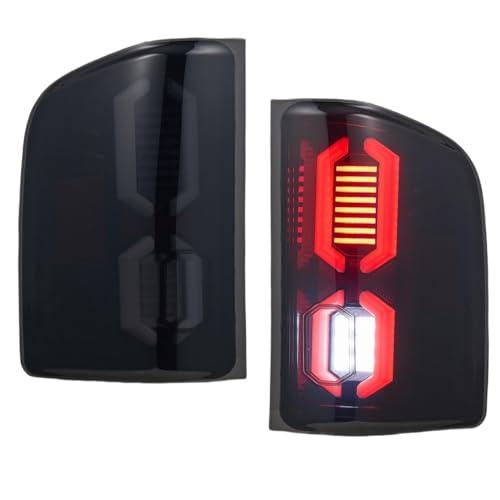 TULALUX LED Tail lights for Chevy Chevrolet Silverado GMC Sierra 1500 2500 3500 2007-2014 Rear lamps Set Pair (Smoke Lens)