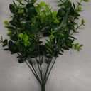 ColoPlay 20 Bundles Artificial Greenery Boxwood Plants, Fake Plant for Garden Porch, Window Box, Home Wedding, Farmhouse, and Indoor Outdoor Decoration