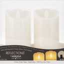 Mikasa White Realistic LED Flameless Pillar Candles, Set of 2 3x6 Inch