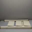 GameGem 3 Step Ladder, Folding Step Stool with Wider Pedal, Anti-Slip Feet & Non Slip Stripes, Aluminum Sturdy Material, 300Lbs Capacity, Elegant Look of Cream Chocolate Better Matches Your Home