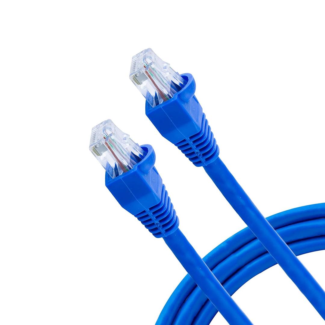 GE Cat6 Ethernet Cable, 3ft Ethernet Cable, Up to 1Gbps, Rated 250 Mhz, UTP, for High Speed Internet Devices, Streaming Devices, Routers, RJ45 Connectors, for Home or Office, Blue, 70329
