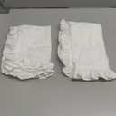 Queen's House Ruffled Pillow Shams Standard White Shabby Set of 2 Farmhouse Pillowcases French Country Vintage Frilly Pillow Cover Polyester 20x26