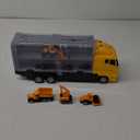 Toddler Boys Construction Truck Vehicle Toy Set with Play Mat and Die-Cast Toy Car, Transport Carrier Truck for Kids 3-5, Birthday Gifts Toys for 3-8 Year Old Boys