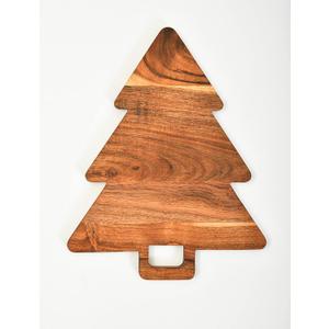 Christmas Tree Shaped Wood Cutting Board for Kitchen, Christmas Tree Wooden Serving Tray, Charcuterie Board
