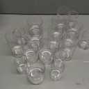 Acrylic Drinking Glasses [Set of 18] Glassware Set Includes 6-17oz Highball Glasses, 6-13oz Rocks Glasses, 6-7 oz Juice Glasses| Heavy Base Glass Cups for Water, Juice, Beer, Wine, and Cocktails