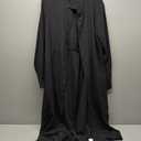 Women's Button Down T-Shirt Dress Casual High Low V Neck Loose Long Dress with Belts (X-Large)