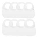 lazyrhino 8 Pack Baby Bibs Unisex Adjustable Drooling Bibs with Snaps Ultra Soft Absorbent Teething Bibs for Boys and Girls (white)