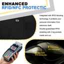 NovForth RFID Travel Money Belt - Anti-Theft Passport Holder Waist Pack with Large Capacity, Waterproof Fanny Pack for Men & Women, Adjustable Waist Wallet for Airport Security & Travel Accessories (Black)