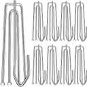 60PCS Stainless Steel Drapery Hook and Pin for Pleated Drapes 4 Prongs Pinch Pleat Clips Traverse Pleater 4 End Curtain Hangers for Window Door Bathroom Curtain