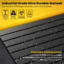 SlatWall Paneling 4x8 FT, PVC Slat Wall Panels with 16 Hooks Heavy-Duty Garage Organization System, Slatwall Pegboard Suitable for HomeGarageShop Wall Display & Organization (Black)
