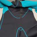 REALON Full Mens Womens Wetsuit 3mm Neoprene Diving Scuba Swimming Thermal Wet Suits Front/Back Zipper Cold Water Warm Swimsuit, Lack Blue, 4XL