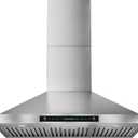 IKTCH 36-inch Wall Mount Range Hood 900 CFM Ducted/Ductless Convertible, Kitchen Chimney Vent Stainless Steel with Gesture Sensing & Touch Control Switch Panel, 2 Pcs Adjustable Lights(IKP02-36'')