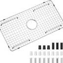 Sink Bottom Grid 29-1/2" X 15-9/16", Centered Drain with Corner Radius 3/8", Sink Protector