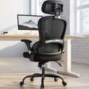 TRALT Office Chair - Ergonomic Office Chair with Back Support, Computer Chair - Home Office Desk Chair, 330 lbs Wide Seat Big and Tall Office Chairs with Headrest, Comfy Desk Chairs (Black), 22 in x 25 in x 50 in