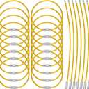 25 Pack 2mm Thick Wire Keychain Cable,6.3 Inches Nylon Coated Stainless Steel Key Ring,Loop Holder for Luggage,Tag Keeper (Yellow)