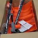 ORIENTOOLS Snow Shovel with D-Grip Handle and Durable Edge Blade, an Ideal Accessory for Your Car, Truck, Recreational Vehicle, etc, Orange 17'' Aluminum Snow Shovel (Extendable)