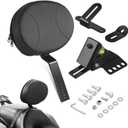 Adjustable Driver Backrest for Harley Davidson, Motorcycle Rider Backrest Fit for Touring Street Glide Road King Road Glide Electra Glide 1997-2025, Black (FIXED BACKREST)