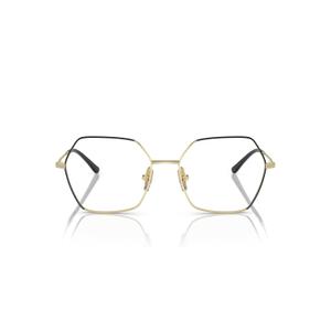 Vogue Eyewear womens Vo4297t Titanium Hexagonal Prescription Eyewear Frames (Top Black/Light Gold/Demo Lens)