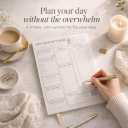 Daily Planner Notepad - Mothers Day Gift Help Mom Plan Self Care, Daily Tasks, Work, and School Tasks on One Simple Tear Off Page Each Day 2 Pack Large (8.5x11) Notepads for 100 Days of Planning without Stress