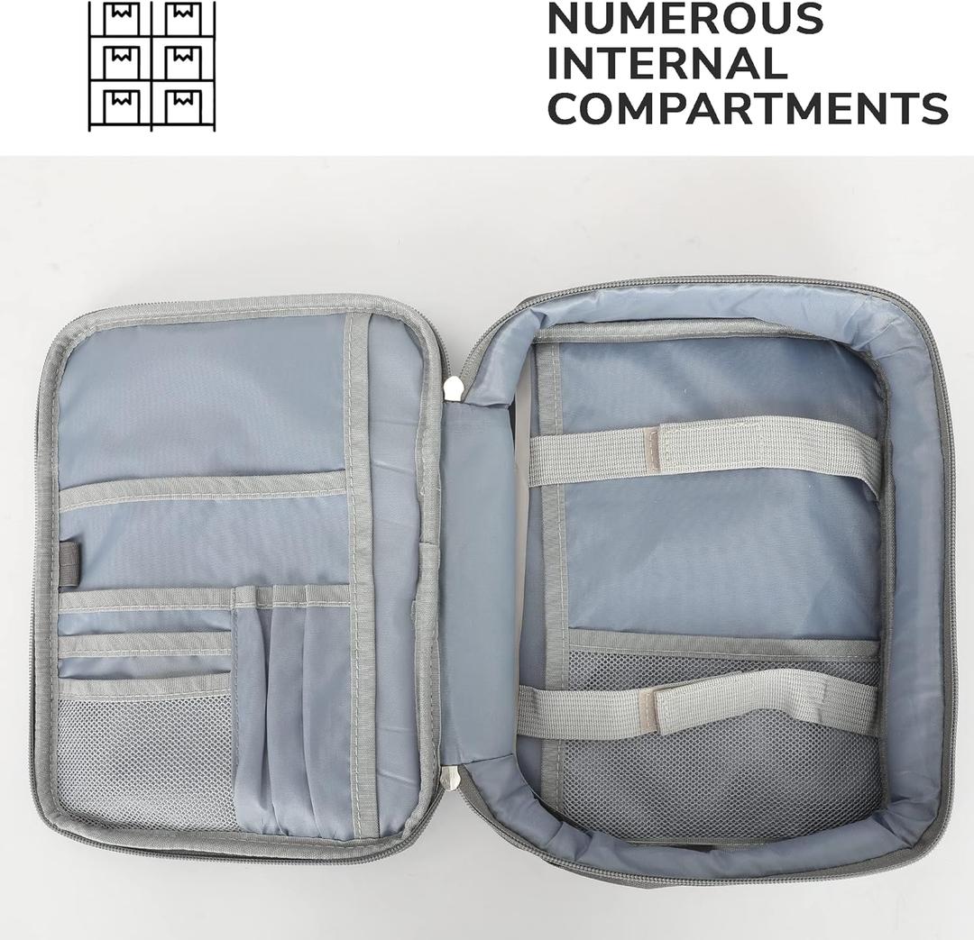 DEHITE Bible Case for Men  Bible Bag for Women  Grey Large Size  Fits Book 10.1 x 7.1 x 1.9 in  Pen Slots  Zippered Pocket  Shoulder Strap  Premium Fabric  Church Christian Gift
