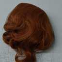 morvally Women 13" Short Wavy Ginger Orange Wig for Cosplay Costume Halloween Party