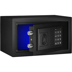 Safe Box with Sensor Light,Security Lock Box Steel Construction Hidden Electronic Safe with Lock0.4 Cubic Feet Wall or Cabinet Anchoring Design for Home, Black