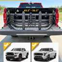 Trumgeta 49.5" to 56.5" Adjustable Truck Bed Extender, Fit for Toyota Tacoma 2016-2026, Tailgate Extender with MOLLE Panel, 180 Flip Bed Divider