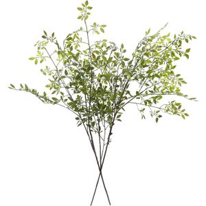 Melorca&Guilla Artificial Plants,2PCS 43.3" Green Nandina Faux Branches for Vase,Artificial Plants for Shop Garden Office Home Dcor